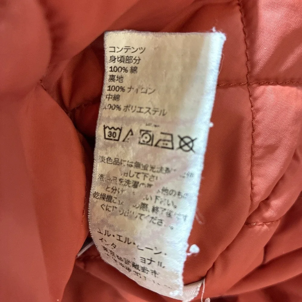 LL Bean Insulated Button Up Shirt Jacket Quilt Lined Plaid With Stains